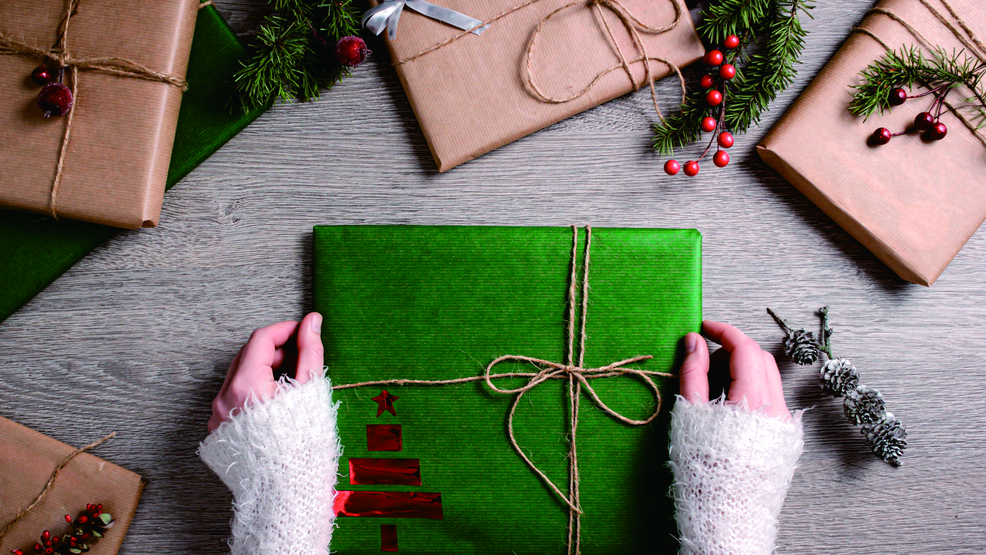 小清新,礼物,温馨一刻,圣诞节,蝴蝶结